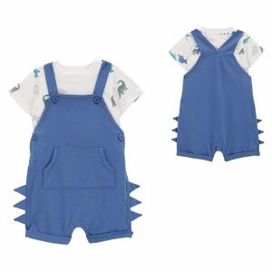 NWOT Carter's Blue Dinosaur Baby Romper and Tee, 3 month